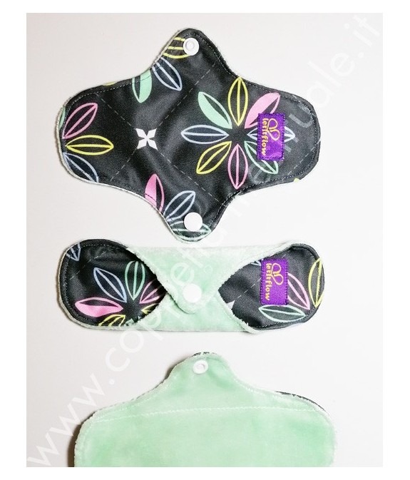 set of 3 panty liners in bamboo velour Letitflow