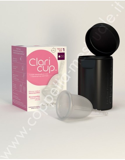 Claricup size 1 menstrual cup Clear