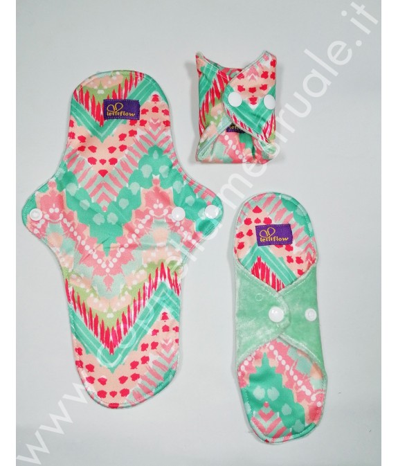 Trial Package velour bamboo cloth pads pastel (S+M+L)