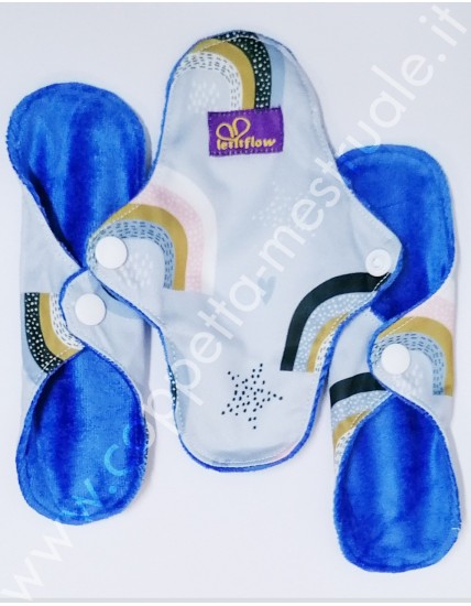 set of 3 panty liners in bamboo velour Letitflow