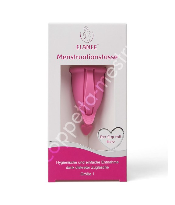 Elanee 1 Small menstrual cup with removal pulling tabtta per rimozione