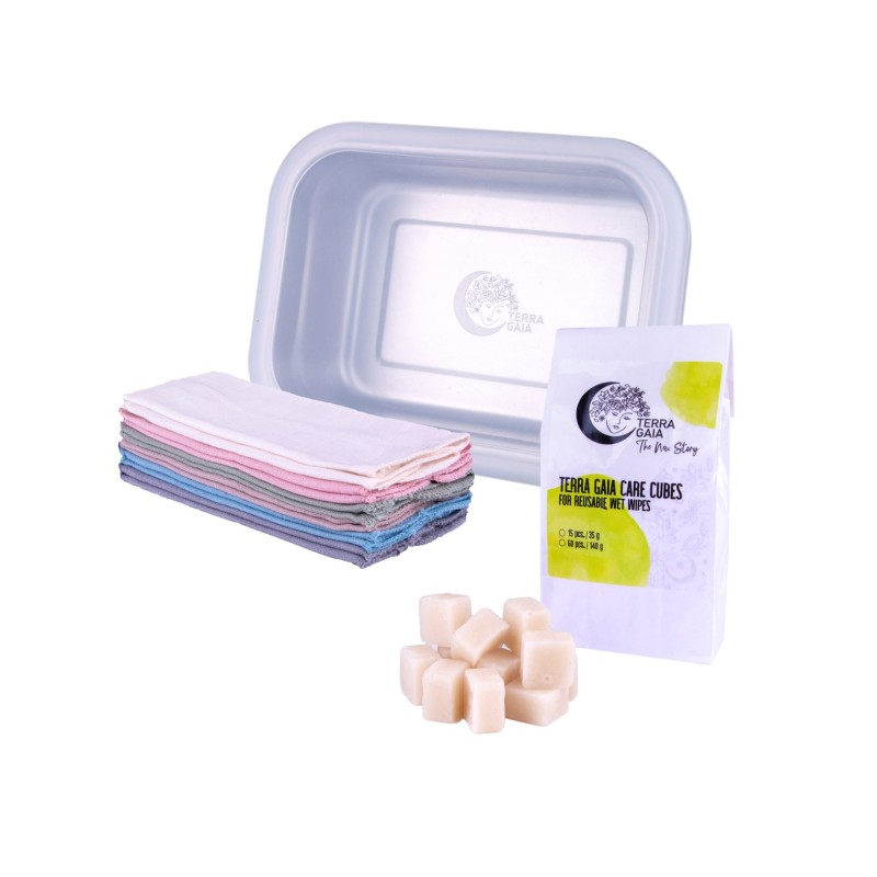 SET FOR WET WIPES- TerraGaia CARE CUBES