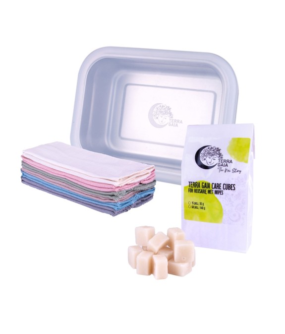 SET FOR WET WIPES- TerraGaia CARE CUBES