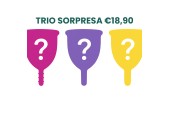 TRIO COPPETTE MESTRUALI A SORPRESA Eur 18,90 TRIO COPPETTE MESTRUALI A SORPRESA Eur 18,90