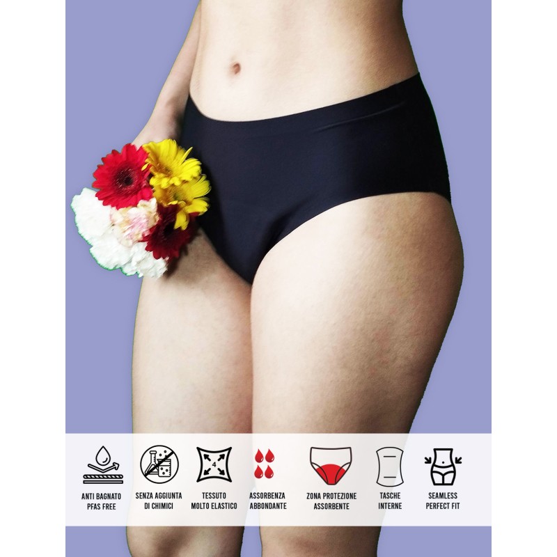 Slip massima assorbenza, invisibile, taglia Unica Flora