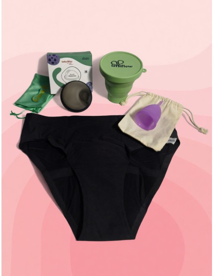 Kit Supreme: Coppetta LukeCup Large + Disco Lukedisc H + Slip Venus + Accessori — Il Tuo Flusso, Finalmente Libero