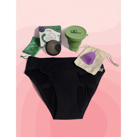Kit Supreme: Coppetta LukeCup Large + Disco Lukedisc H + Slip Venus + Accessori — Il Tuo Flusso, Finalmente Libero