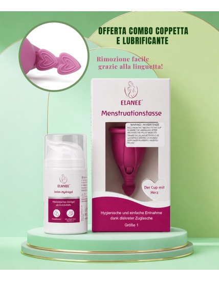 Combo Coppetta mestruale Piccola e Gel Elanee per principianti