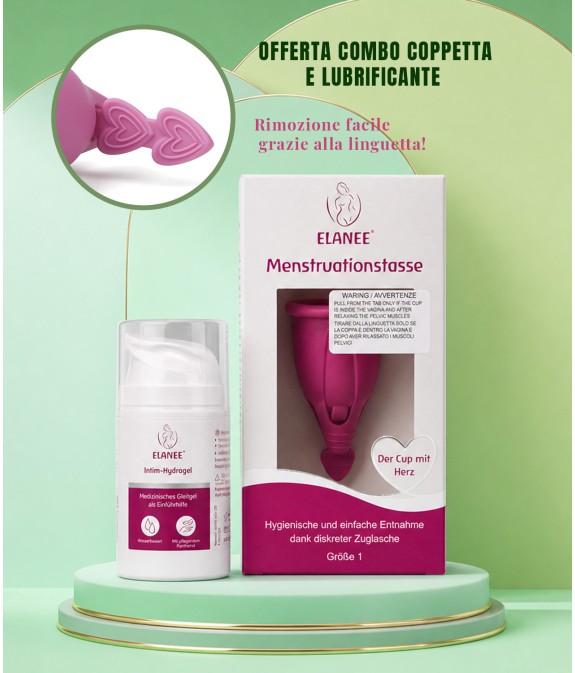 Combo Coppetta mestruale Piccola e Gel Elanee per principianti