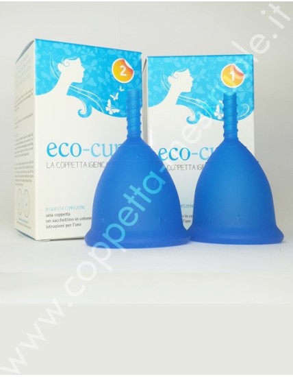 Eco-cup menstrual cup blu size 1 and 2