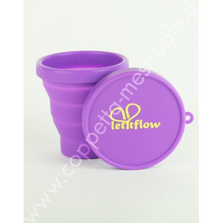 Sterilising foldable silicon cup Letitflow